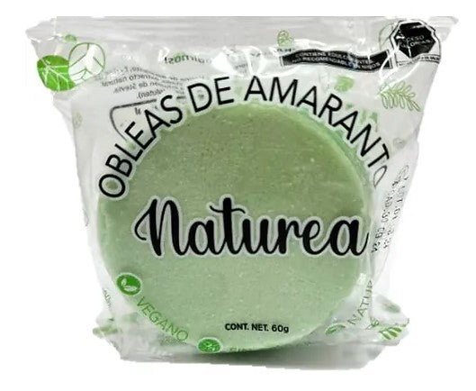 Oblea de amaranto sabor Matcha 60g