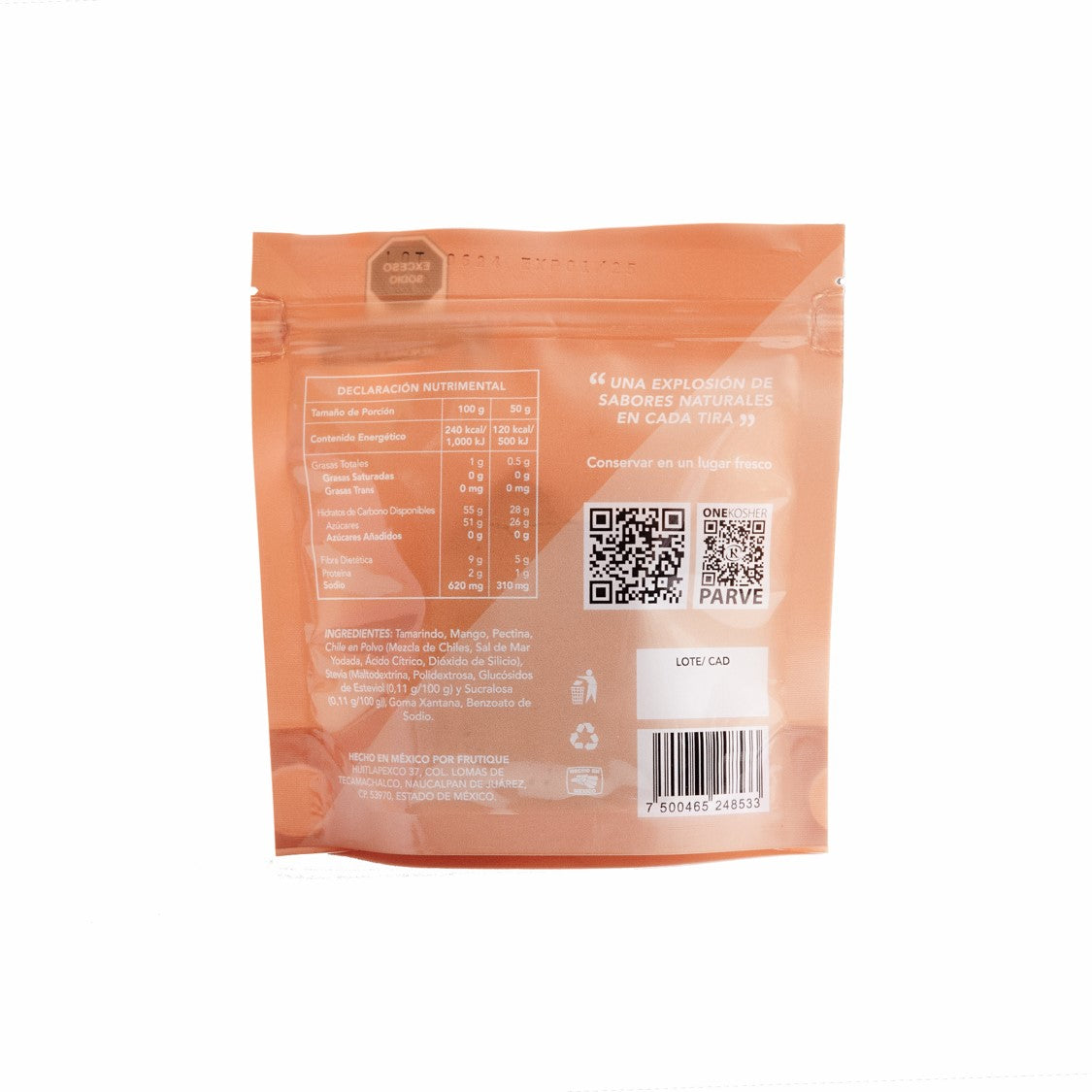 Tira de Tamarindo deshidratado sin azúcar 50gr Frutique