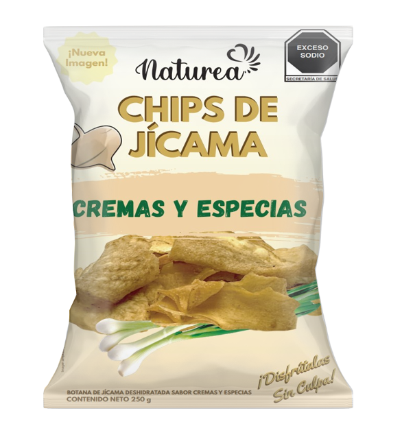 Chips de Jícama Cremas y Especias