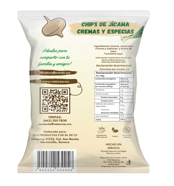 Chips de Jícama Cremas y Especias
