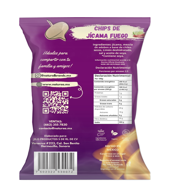 Chips de Jícama sabor Fuego